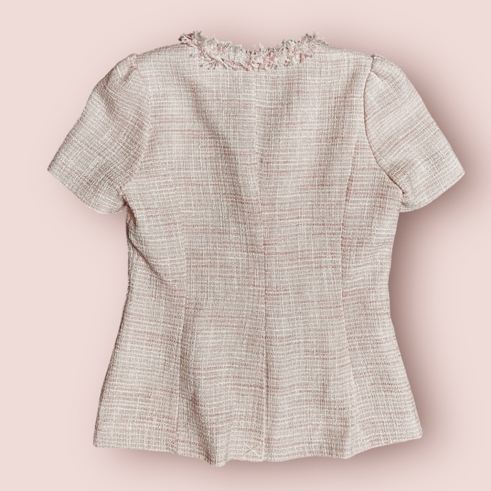 central park west New York City tweed pink maizie  blazer jacket size S Small - Picture 5 of 13